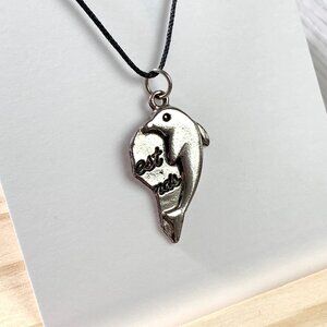 ⭐️Silver-tone One Half of a "Best friends" Dolphin Pendant/Charm